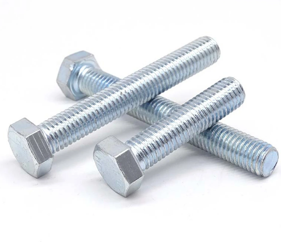 DIN933 Grade8.8 M1.6 M2 M2.5 M3 M4 M5 M6 M7 M8 M10 M12 M14 M16 Full Thread Hex Bolt With Zinc Plated suppliers